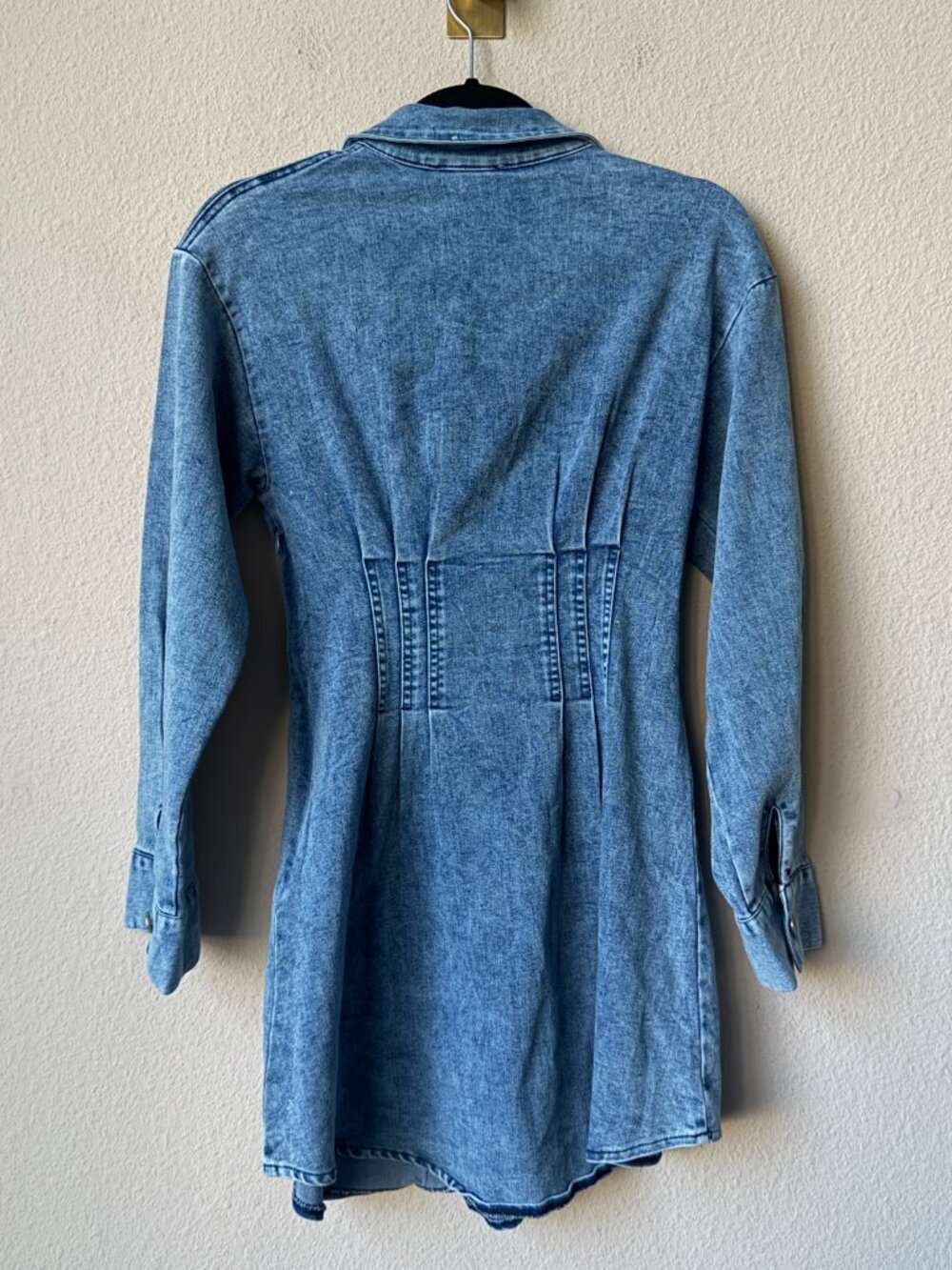 Indi Luxe by Indikah Blue Denim Mini Dress Size S - Picture 3 of 5